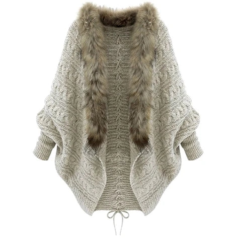 The bat sleeve cardigan collars sweater