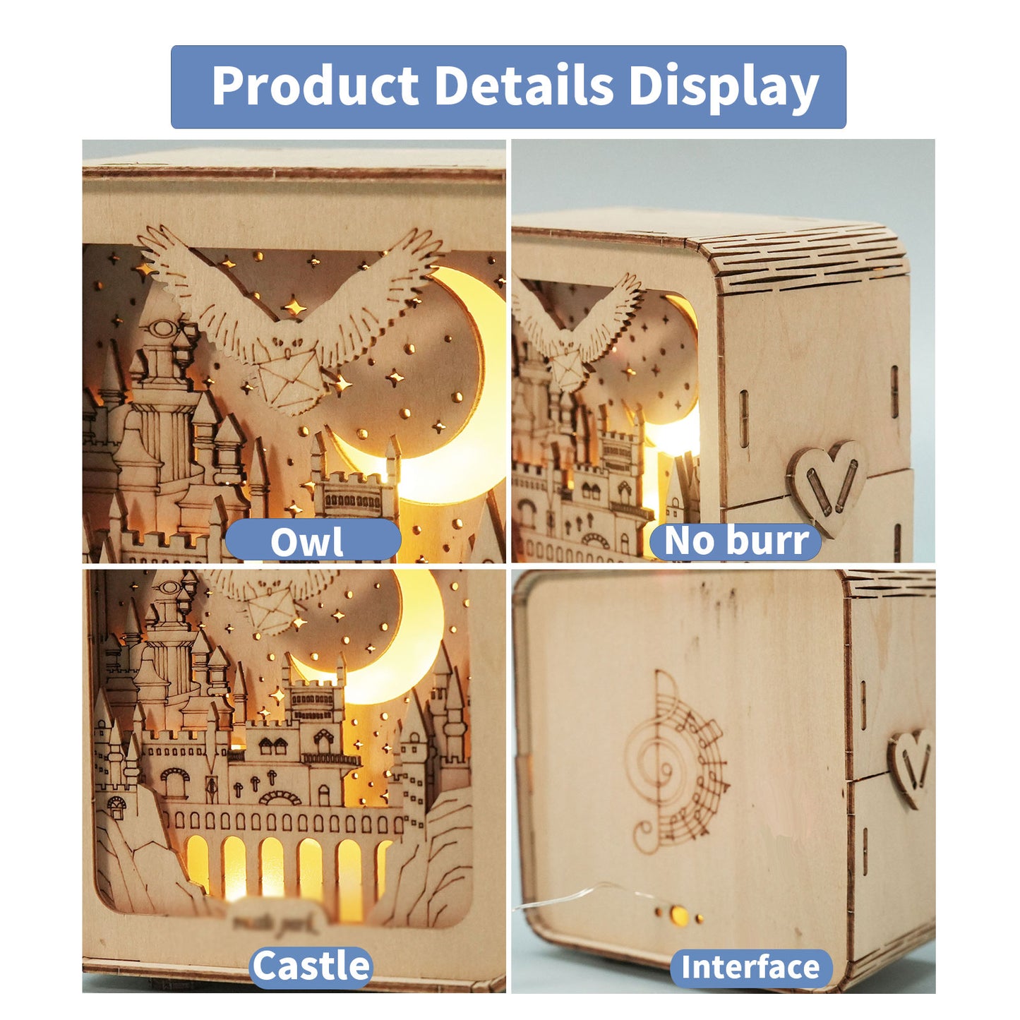 Sales Are Prohibited On The TEMU And SHEIN -MUSIC PARK 3D Wooden Puzzles Night Lights Desk Decorations Birthday Christmas Gifts For Women Age14 Above