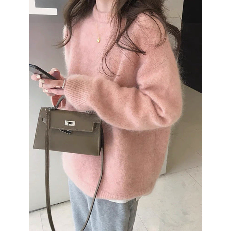 Loose And Lazy Style Thickened Sweater Top For Women