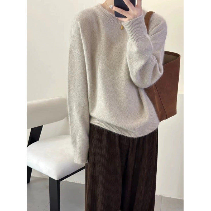 Loose And Lazy Style Thickened Sweater Top For Women