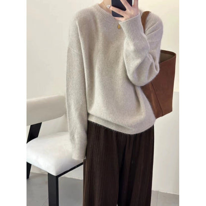 Loose And Lazy Style Thickened Sweater Top For Women