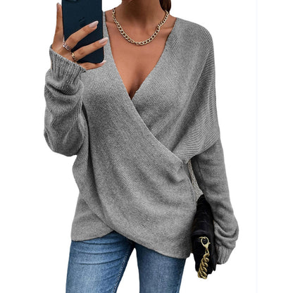 New Cross Loose Outer Wear Women's Knitted Sweater