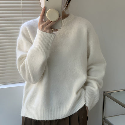 Loose And Lazy Style Thickened Sweater Top For Women