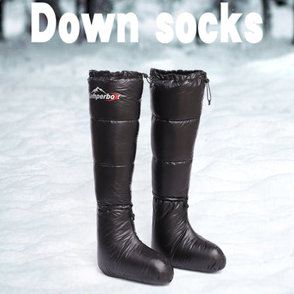 Camping Down Socks Kamperbox Sleeping Bag Down Boots - Prohibited Sales Platform - Temu