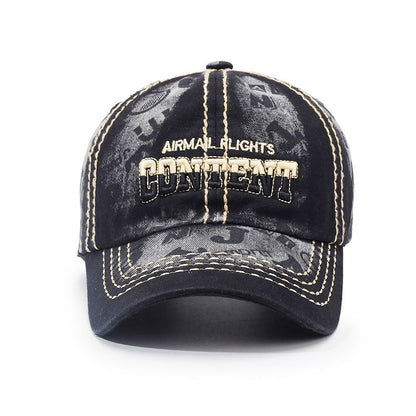 Retro Washed Baseball Cap For Men And Women Couple