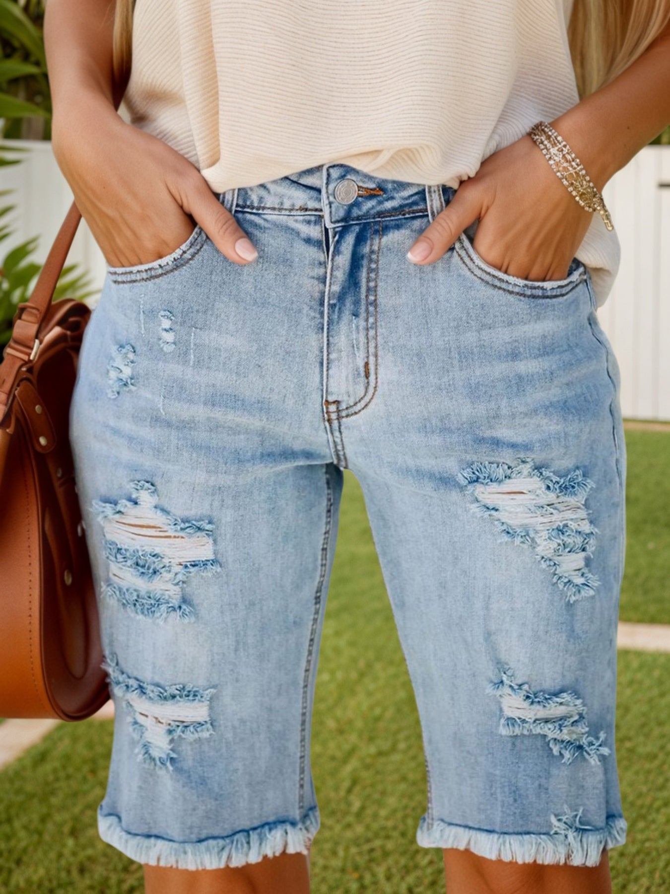 Women’s Denim Shorts, Quarter Length Jeans, Ripped Jeans, Frayed Hems