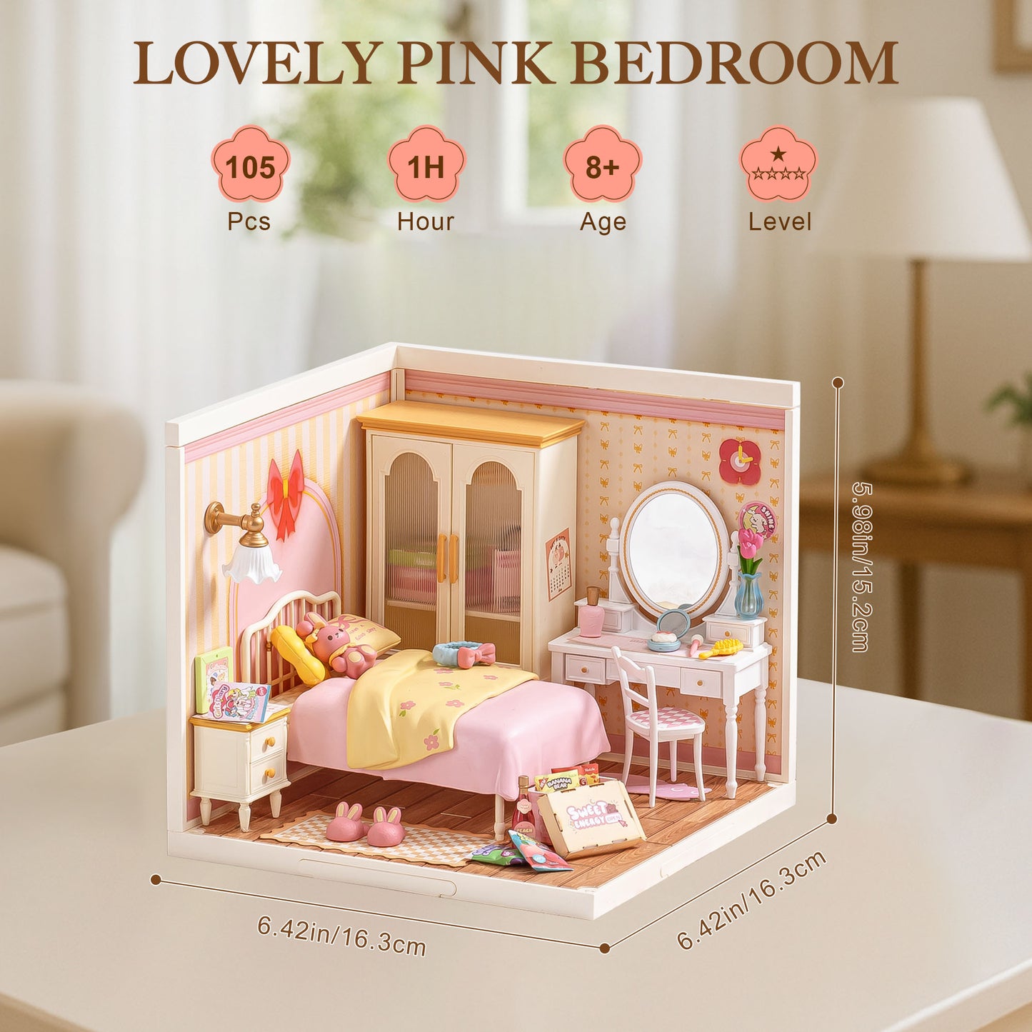 Rolife Super Creators Miniature House DIY Kit, 3D Wooden Puzzle With LED Lights, Great Gift For Adults & Teenagers, Multiple Themes ,DW016