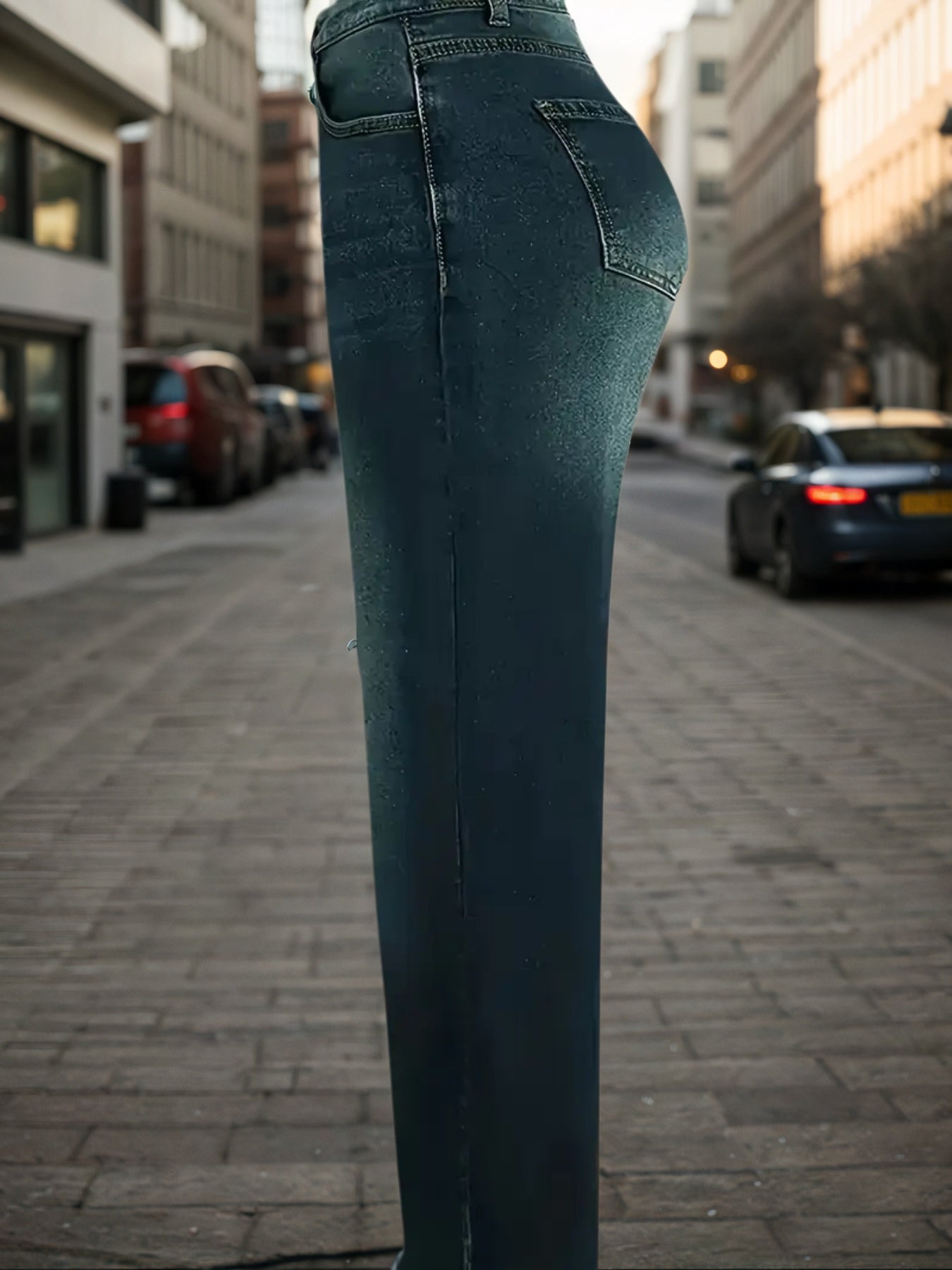 Women’s Denim Pants, Wide Leg Jeans, With Built-in Zipper Closure