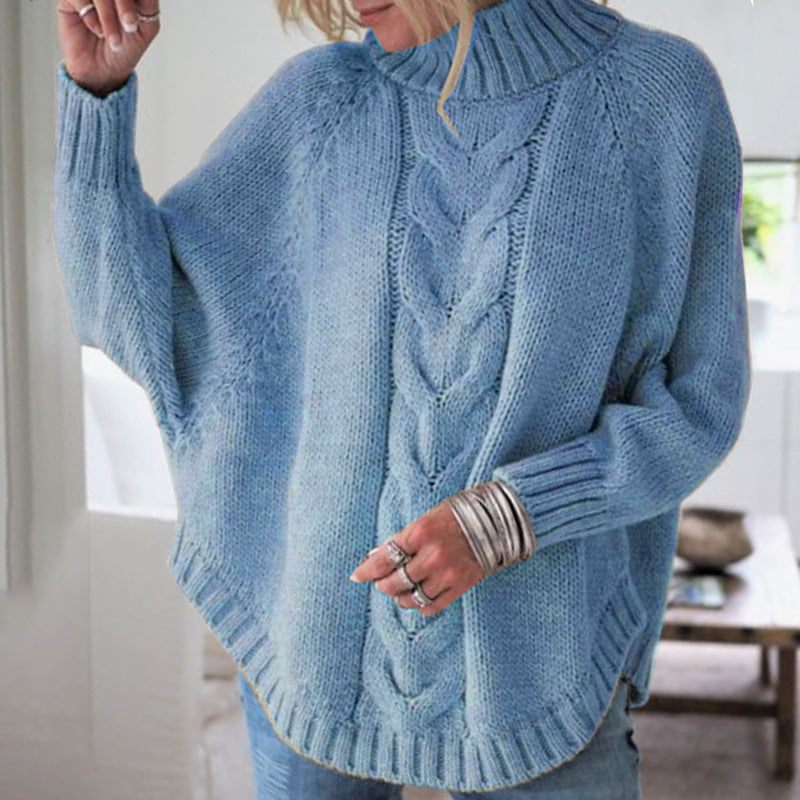 Sweater autumn winter loose bat sleeve T-shirt for women