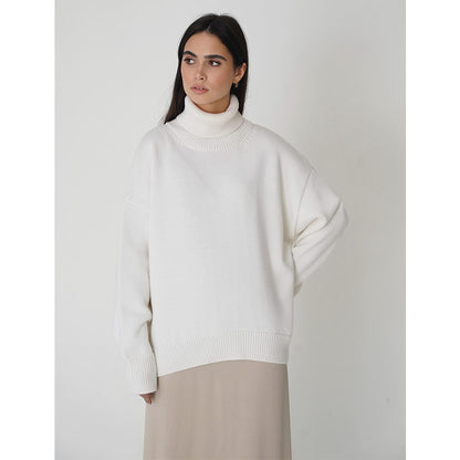 Women's Fashionable All-match Solid Color Turtleneck Sweater