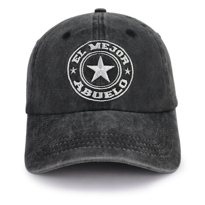 El Mejor Abuelo Hat For Men Women, Adjustable Embroidered Wash Cotton Baseball Cap