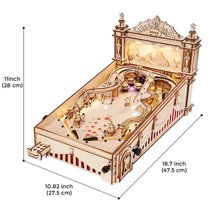 ROKR 3D Puzzle Pinball Machine Wooden Puzzle Brainteaser Building Toy