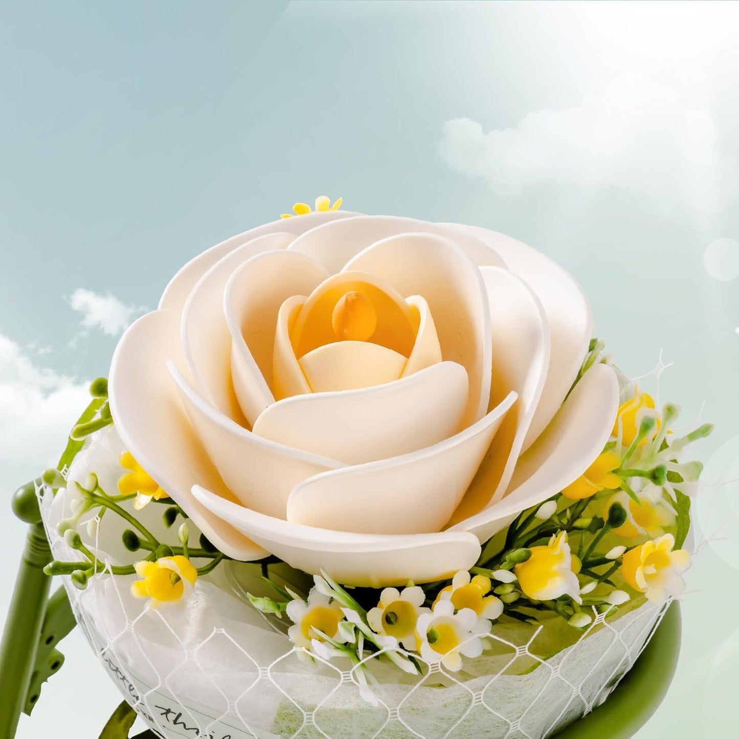 ROBOTIME Artificial Flowers 3D Puzzle Model Kits Puzzles For Adults To Build, Decoration Home Decor Accessories Living Room Gifts For Women, Camellia