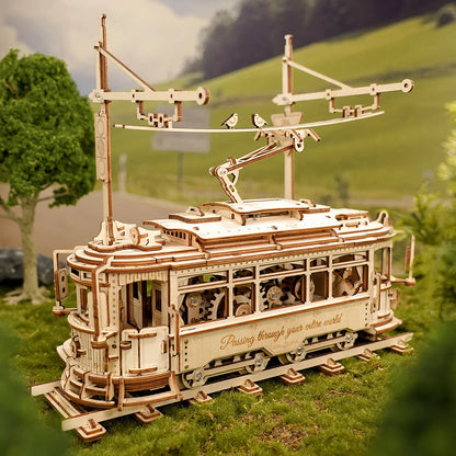 Rokr Classic City Tram 3D Wooden Puzzle LK801 Building Toys Jigsaw For Xmas Gift