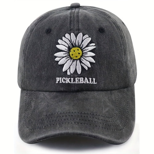 2pcs Funny Black Pickle Ball Hat For Men Women, Adjustable Embroidered Wash Cotton Baseball Cap