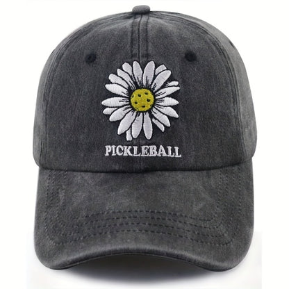 2pcs Funny Black Pickle Ball Hat For Men Women, Adjustable Embroidered Wash Cotton Baseball Cap