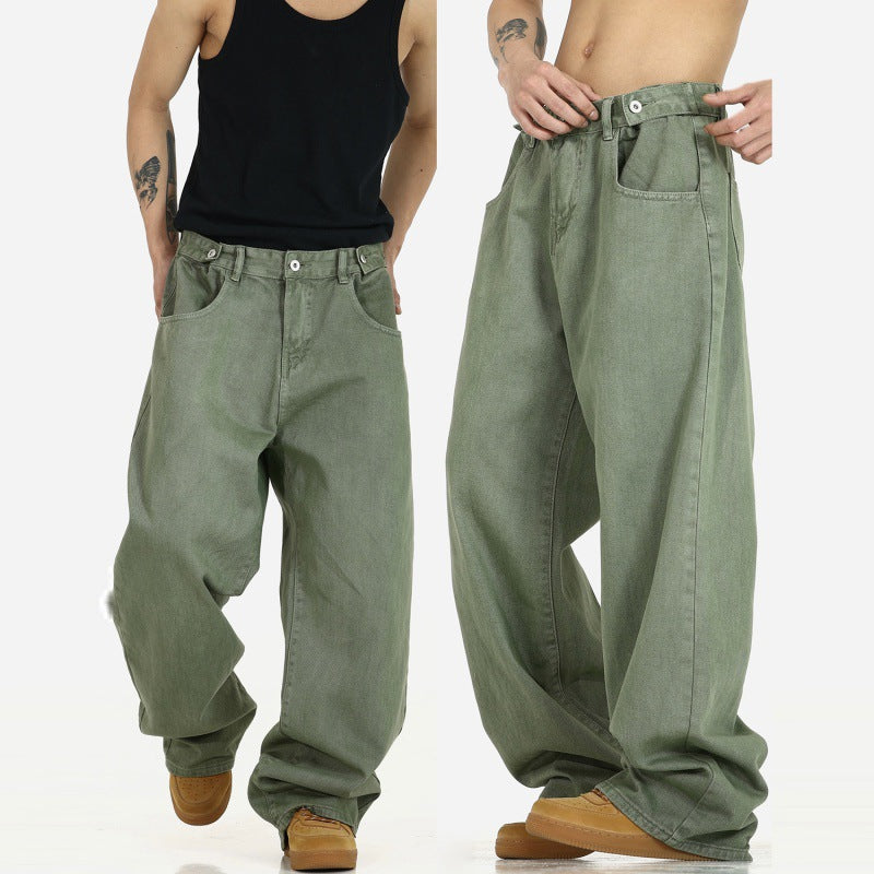 American Vintage Washed Jeans Men's High Street
