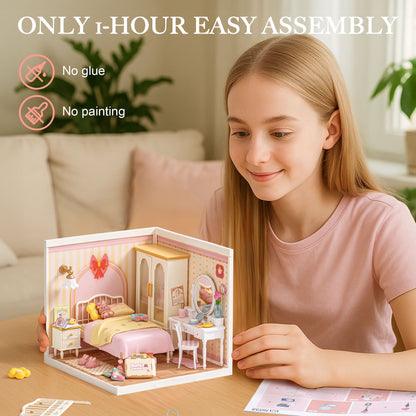 Rolife Super Creators Miniature House DIY Kit, 3D Wooden Puzzle With LED Lights, Great Gift For Adults & Teenagers, Multiple Themes ,DW016