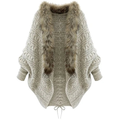 The bat sleeve cardigan collars sweater