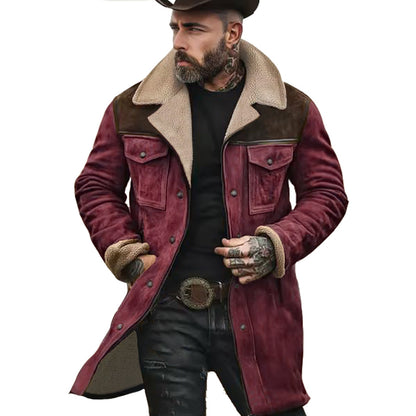 Suede Multicolor Jacket Multi-pocket Zipper