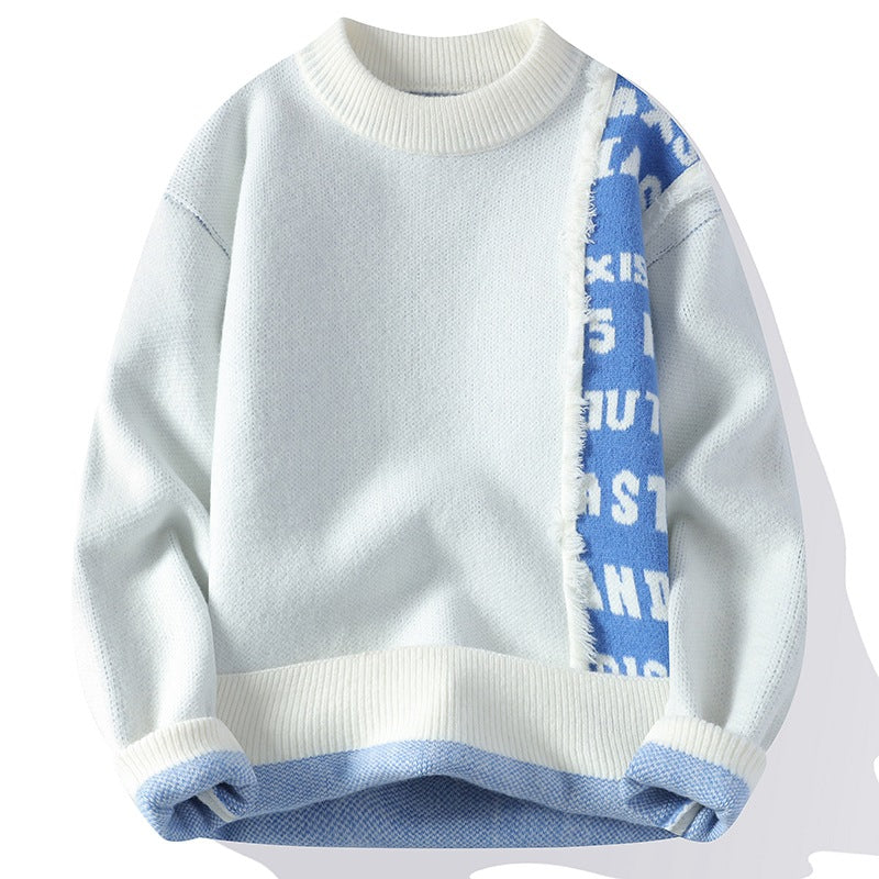 Fashionable Knitted Pullover Men's Long Sleeve