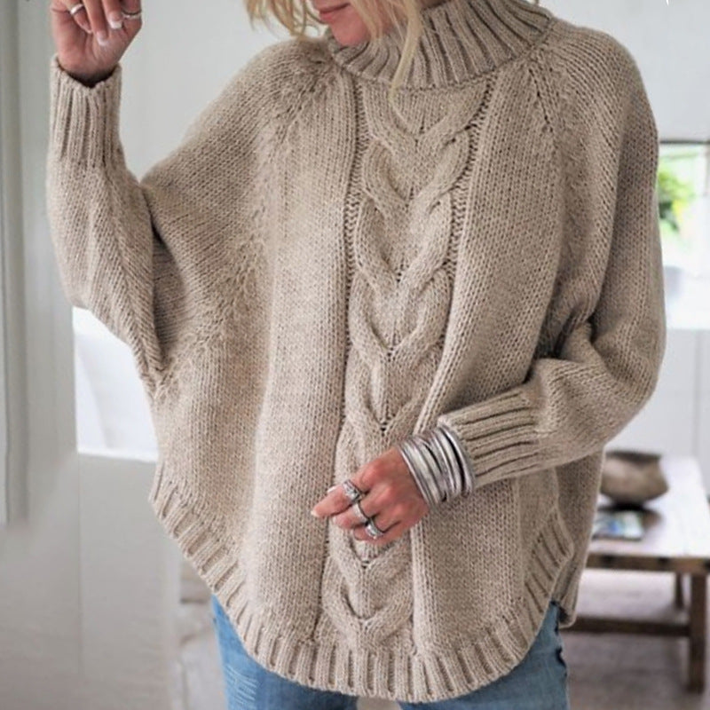 Sweater autumn winter loose bat sleeve T-shirt for women