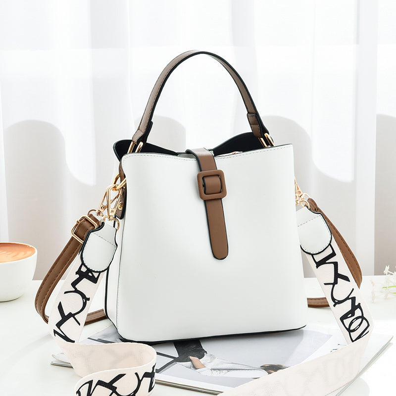 Trendy Fashion Shoulder Bag - Crossbody Foreign Trade Bucket Custom Logo Women's Messenger Bags PU Lady Bag