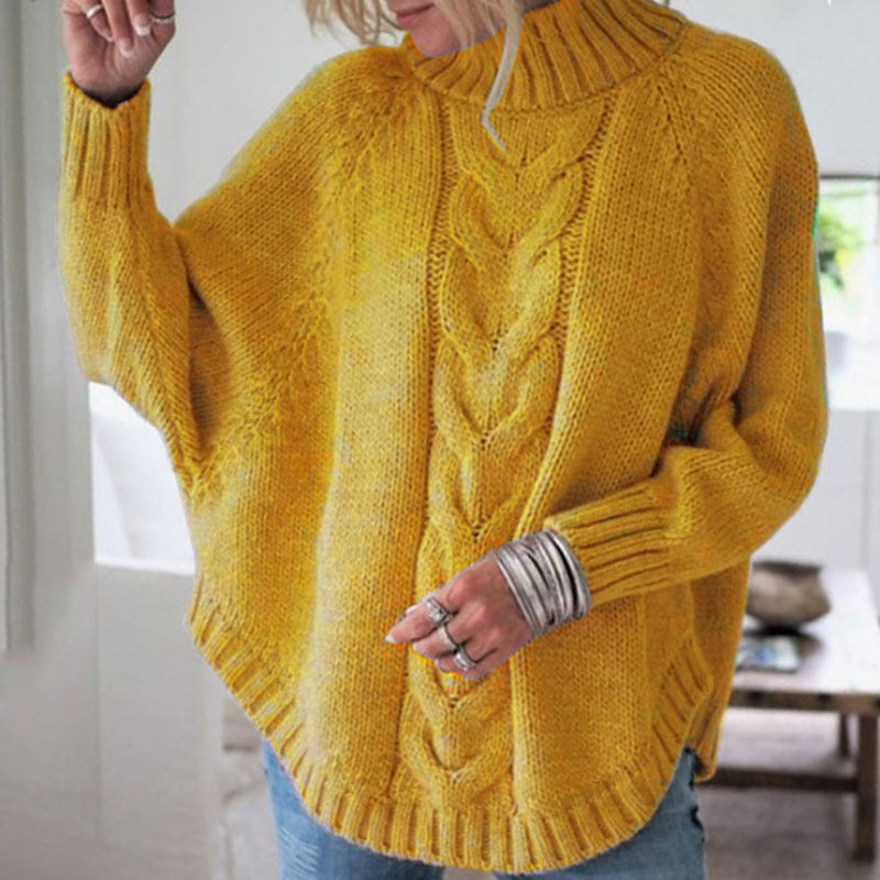 Sweater autumn winter loose bat sleeve T-shirt for women