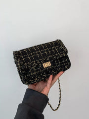 Tweed Flap Crossbody Bag