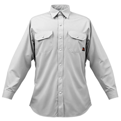 FR Shirts For Men, 7oz. Flame Resistant Welding Jacket, Machine Washable Cotton Heat-Resistant Welding Shirt, Meets ATPV 9.2 Cal/cm² Arc Rating - XXL Size