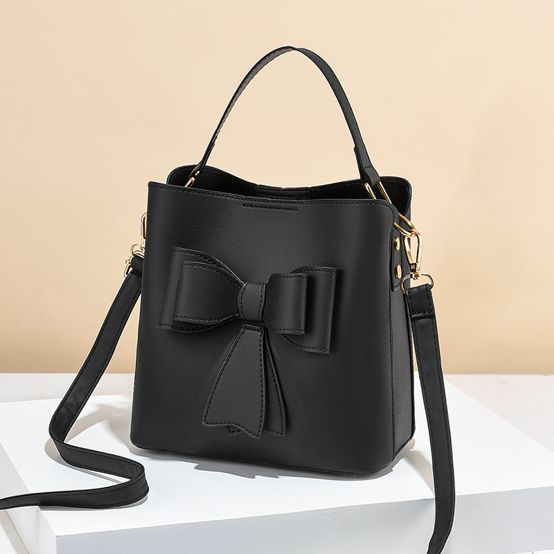 Classic Bucket Bow Women's Crossbody Bag - Large Capacity Portable Women's Handbag