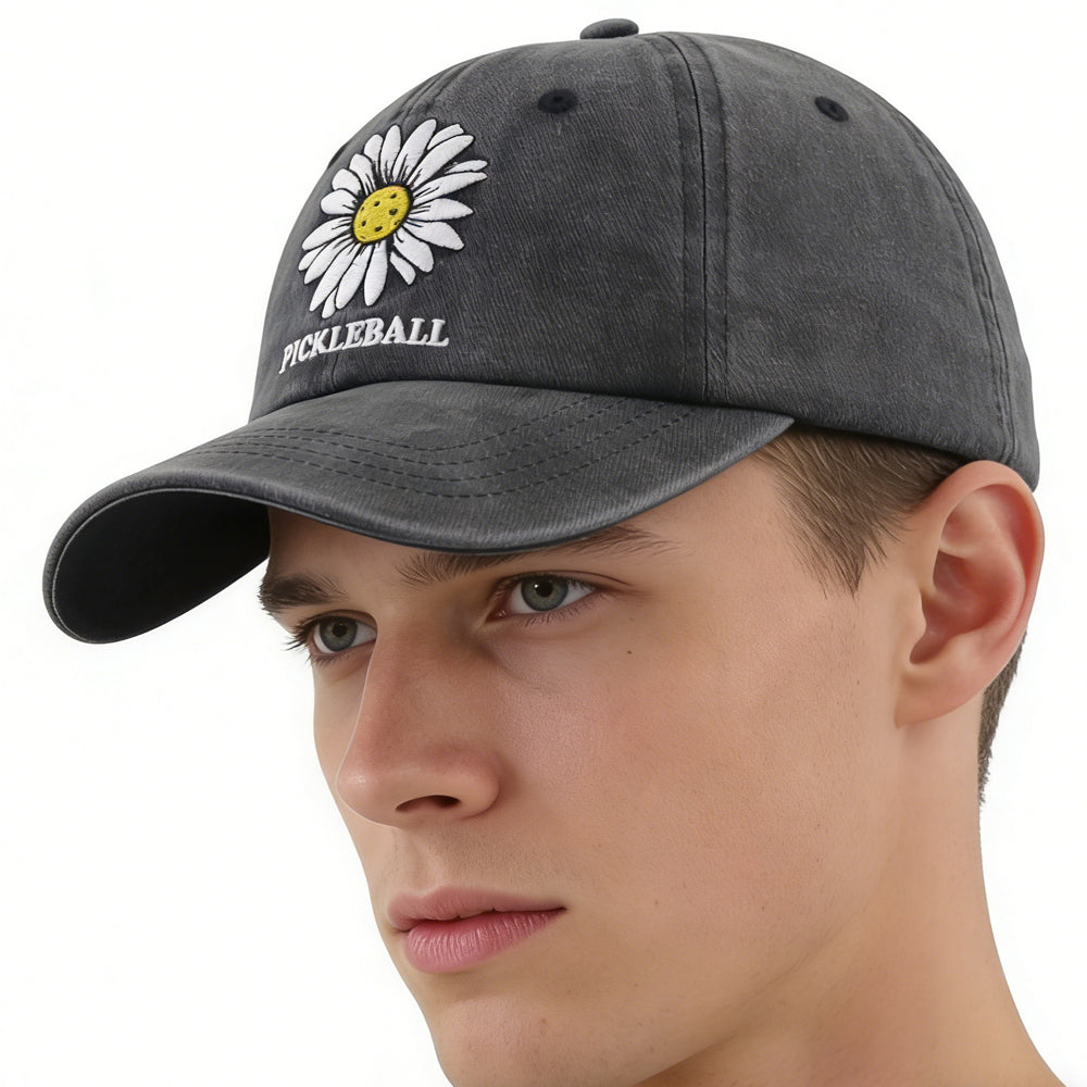 2pcs Funny Black Pickle Ball Hat For Men Women, Adjustable Embroidered Wash Cotton Baseball Cap