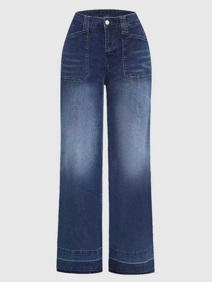 New Women’s Wide Leg Jeans, Autumn And Winter Outfits, Straight Leg Jeans, Mid Rise Jeans