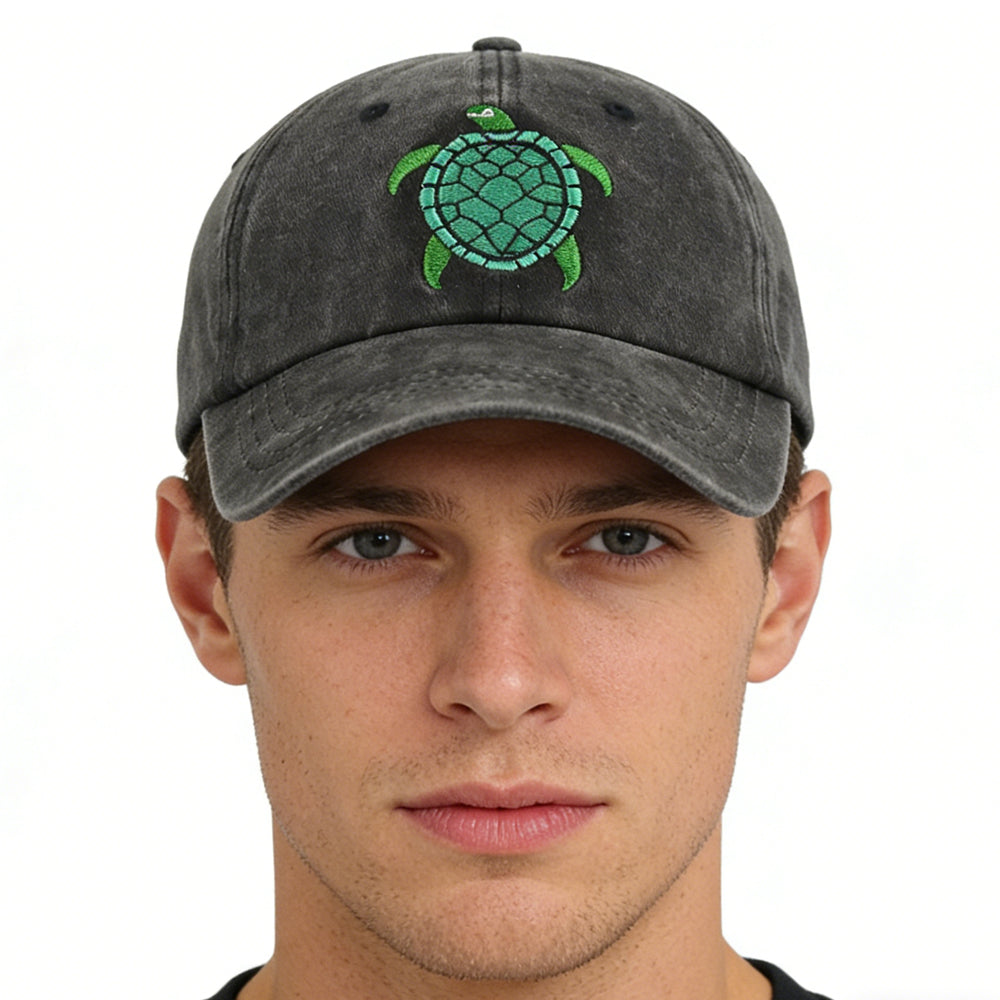 Sea Turtle Hat For Women Men, Funny Adjustable Embroidered Wild Animals Baseball Cap