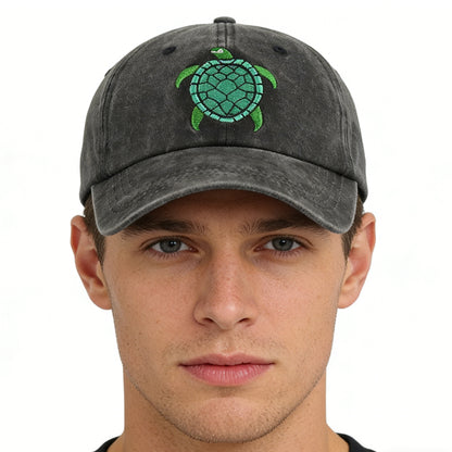 Sea Turtle Hat For Women Men, Funny Adjustable Embroidered Wild Animals Baseball Cap