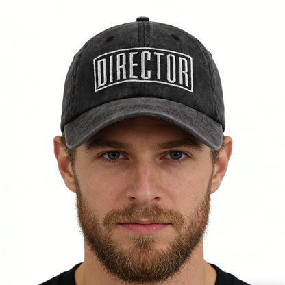 2pcs Director Filmmaker Hats For Women Men, Adjustable Embroidered Wash Cotton Baseball Cap
