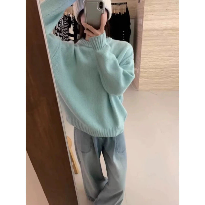 Loose And Lazy Style Thickened Sweater Top For Women