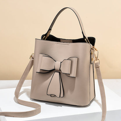 Classic Bucket Bow Women's Crossbody Bag - Large Capacity Portable Women's Handbag