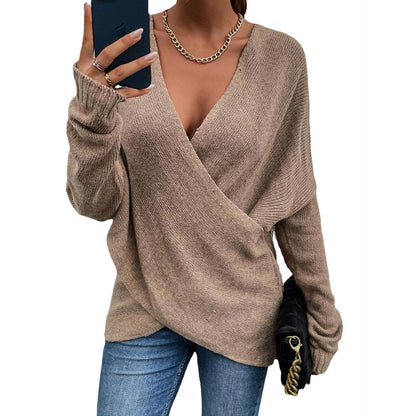 New Cross Loose Outer Wear Women's Knitted Sweater