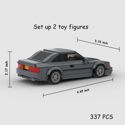 337PCS DIY Gray Sports Car Toy Building Set,City Building Bricks Building Blocks DIY Vehicles For Kids And Adults