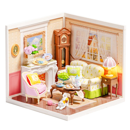 Rolife Super Creators DIY Plastic Mini House Building Set - 3D Puzzle With LED Lights, Compatible With Mini Figures, Multiple Themes Available, Suitable For Teenagers And Adults,DW023 DW024 DW025