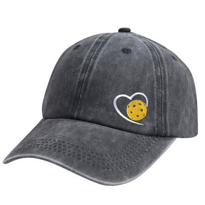 Pickle Ball Hat For Men Women, Adjustable Embroidered Wash Cotton Baseball Cap