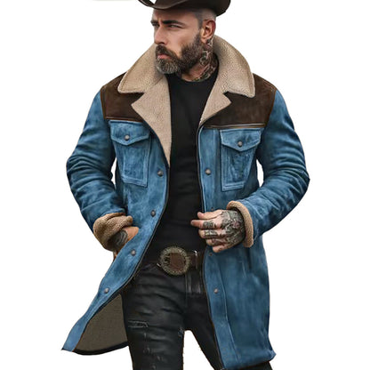 Suede Multicolor Jacket Multi-pocket Zipper