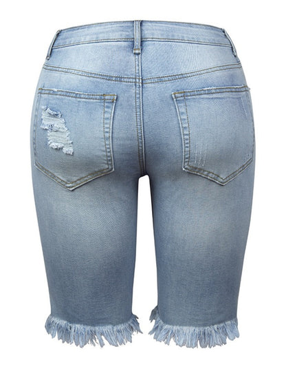 Women’s Denim Shorts, Quarter Length Jeans, Ripped Jeans, Frayed Hems