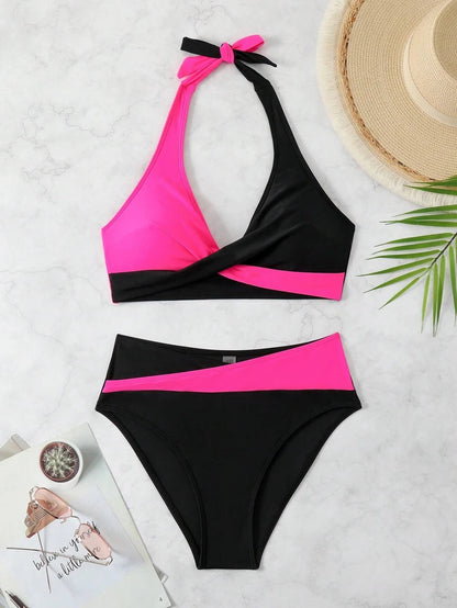 Women's Two-piece Multi Color Quick Drying Fashionable Bikini Swimsuit