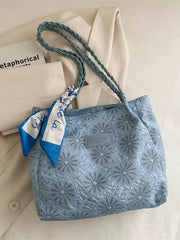 Braided Handle Tote Bag