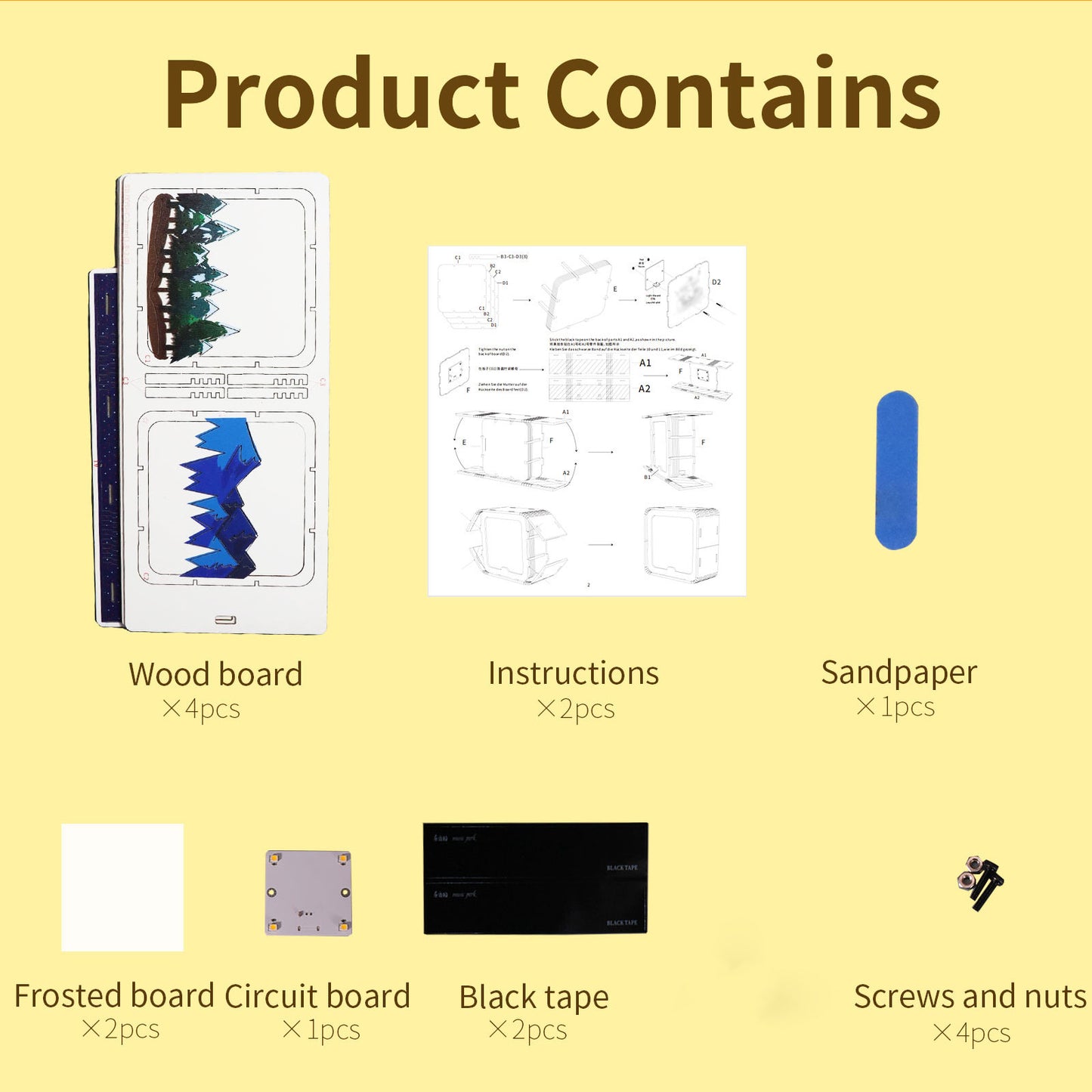 Sales Are Prohibited On The TEMU And SHEIN -MUSIC PARK 3D Wooden Puzzles Model Kit Night Lights Desk Decorations Birthday Gifts For Women
