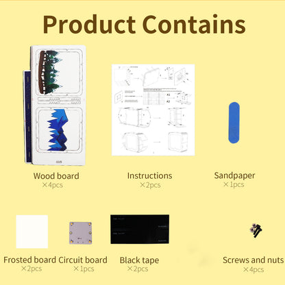 Sales Are Prohibited On The TEMU And SHEIN -MUSIC PARK 3D Wooden Puzzles Model Kit Night Lights Desk Decorations Birthday Gifts For Women
