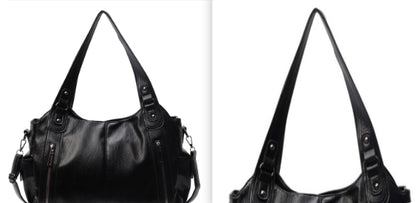 Handbag European And American Retro Solid Color Simple Texture