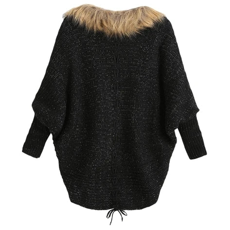 The bat sleeve cardigan collars sweater
